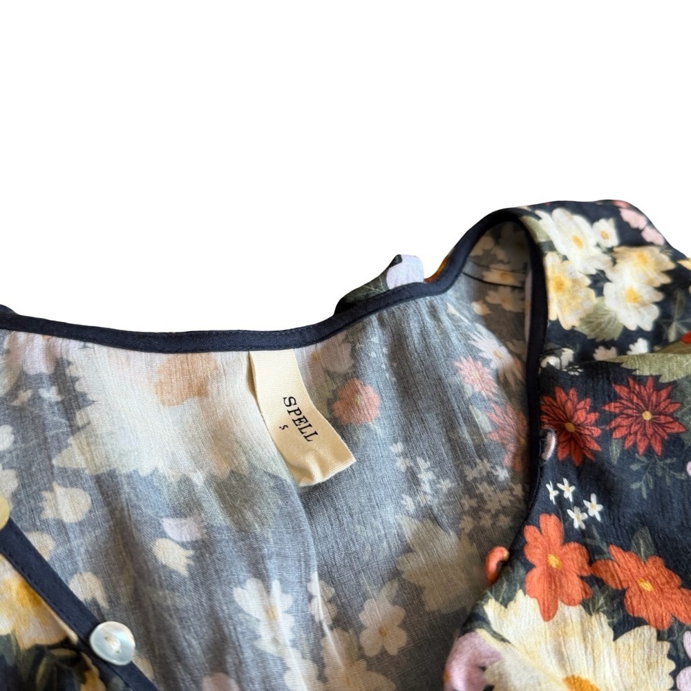Spell and the Gypsy Sangria Playdress Nightshade Long Sleeve Floral Size Small - Picture 4 of 14